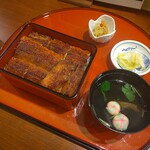Sumiyaki Unagi Kawafuji - 上うな重(1匹)・肝吸い