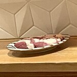 銀座 しのはら - 遠くてボケてるけど近江鴨