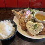 大人の隠れ家 POLLO - チキン南蛮　1,200円
            （チキン南蛮・スパニッシュオムレツ・サラダ・かぼちゃのスープ・ご飯）