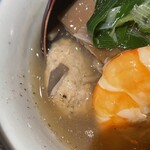 銀座 しのはら - お鍋の鶏つくね