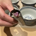 銀座 しのはら - べったらと鮪の手巻き