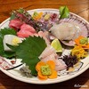 惣門 - 本鮪 中トロ､真鯵､緋扇貝､石鰈､石垣鯛の造り