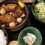 Sake Wain Shokudou Kyou Dou - 豚の角煮定食　1000円　店内の雰囲気とてもいいです。今度飲みに来よう。