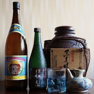 A rich lineup of awamori, from the illusory awamori to limited-edition old sake.