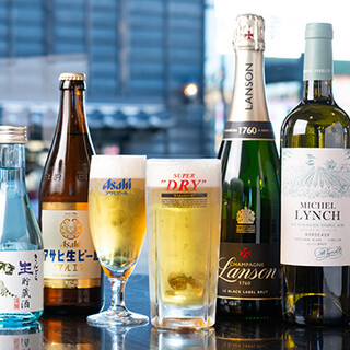 A wide variety of drink menus! The course with all-you-can-drink is also recommended.