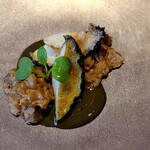 ミッシェル ナカジマ - 前菜②　蝦夷鮑肝ソース・セップ茸