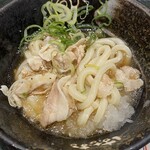 Hanamaru Udon - 塩豚おろしぶっかけ（食べ掛け）
