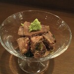 Cow tongue with wasabi