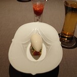 茶禅華 - 無花果 アイス 苺タピオカ