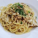 マザームーンカフェ - 鶏ひき肉と舞茸ｽﾊﾟｹﾞｯﾃｨｰﾆ柚子胡椒風味ｾｯﾄ　1150円　（＾＾