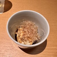 鶏料理 清水 - お通し 平川屋の豆腐
