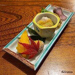 Soumon - 南瓜､栗､津志田芋､鰻巻､煮牡蠣､天然滑子茸､鴨ロース