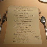 フォリオリーナ・デッラ・ポルタ・フォルトゥーナ - 25年11月　テーブル上のメニュー