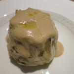 25年11月　タリオリーニと鴨のフォアグラ　ベネト産カッセルフラント包み　胡桃のソース