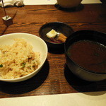 茶良ら - 松茸ご飯、赤出汁、香の物