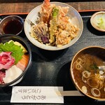 高半 - 海鮮丼&天丼セット