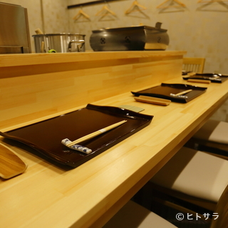 A Japanese-style meal restaurant that teaches you the best part of counter kappo.