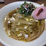 めん処 きよ洲 - サバとオリーブのぶたらぁめん大盛り