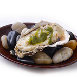 Grilled Oyster with herb mushroom cream
