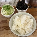 中華そば 琴の - 白飯　ネギ　岩海苔