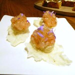 IL GARAGE - 甘エビ　塩鱈ムース　ポレンタ