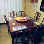 日光 翠園 - テーブル。英語メニューありました。