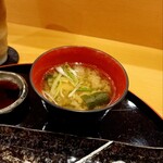 三海の華 - 〆鮨のあら汁