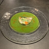 Maison de Fujii - 野菜のゼリー寄せフレッシュバジルソース（6,600円コースの一品）2023.10