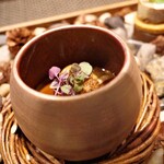 レストラン ラ・フロレゾン・ドゥ・タケウチ - ○マッシュルームのブランマンジェ