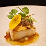 レストラン ラ・フロレゾン・ドゥ・タケウチ - ○北海道産天然平目のムニエル