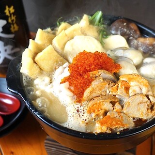 [Gout hotpot] Enjoy the luxurious combination of Oyster, ankimo and milt!