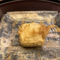 日本料理 太月 - 量少なめコース２３１００円。ボラ白子の天麩羅。濃厚な白子はクモコに負けない味わいです。天麩羅にすることでトローリとした食感も美味です。