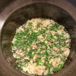 日本料理 太月 - 量少なめコース２３１００円。すっぽん御飯。味付けは薄いですが、すっぽんの旨味が全体に回り、とーっても美味しく、とーってもたくさんいただきました。