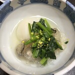 御料理 雅乃 - カキとカブの餡かけ