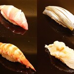 常盤鮨 - 大トロ、小肌、車海老、北寄貝