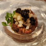 焼肉牛印 - 梨とトリュフのユッケ