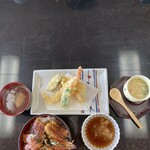 魚常 梅が花 - 天ぷら　お澄まし　茶碗蒸し　穴子丼　天つゆ