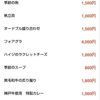 KOBE STEAK Tsubasa 本店 - 2023.11事前に追加変更のアラカルトメニュー2