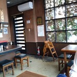 ラーメンばか馬 - 一番のつもりだったけど、左奥に2名様先着。