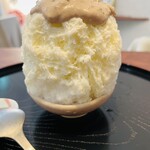 こひる庵 - 味見氷いちじくあんクリーム200円
