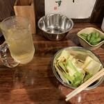 ながの家 - 角ハイボールと突き出し