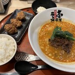 壱龍ラーメン - 担々麺、唐揚げセットをプラス