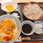 町田や - ★★★★ミニカツ丼+ミニもりそば 1000円 甘い仕上がりで蕎麦もコシがあり美味しいしCP高い！