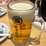 Yakiniku Horumon Sakaba Fujisawa Nikuten - 最初は生ビール