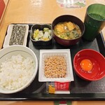 なか卯 - こだわり卵の納豆朝食（ごはん小盛）［340円］ 