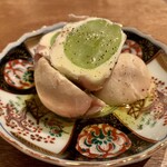 めしや 浮世ばなれ - 季節のフルーツとクリームチーズの生ハム包み