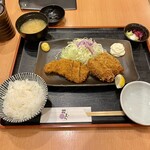 HANA MURA - 薩摩豚ロースカツとカキフライ定食