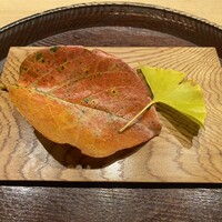 米増 - 我が家の柿の葉持参*\(^o^)/*