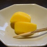 山荘無量塔 - 朝食：デザート（吉野産柿）