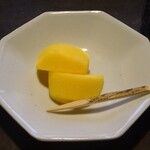 山荘無量塔 - 朝食：デザート（吉野産柿）